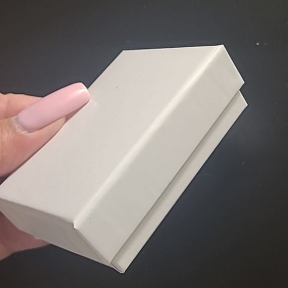 Flower Rhinestone Stud Earrings w/ Faux  Pearls - Picture 3 of 3